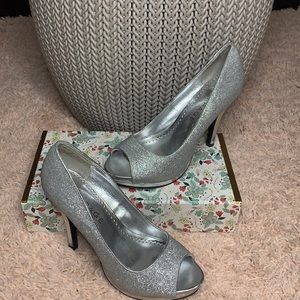 Silver Sparkly Heels
